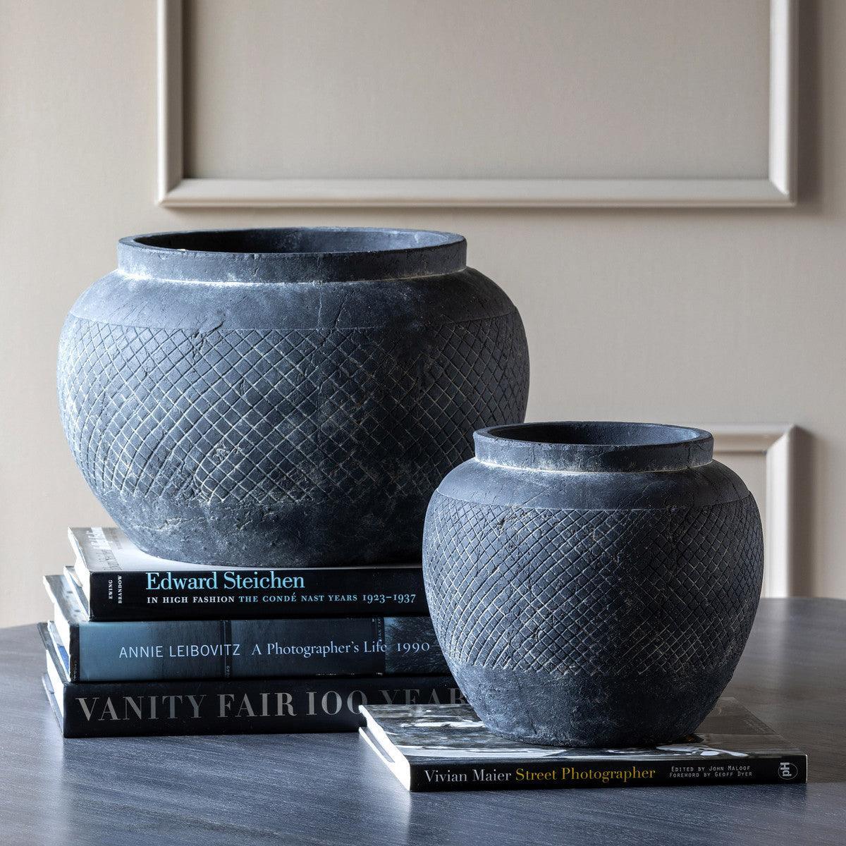 Yucca Cement Pot, 10" - Signastyle Boutique