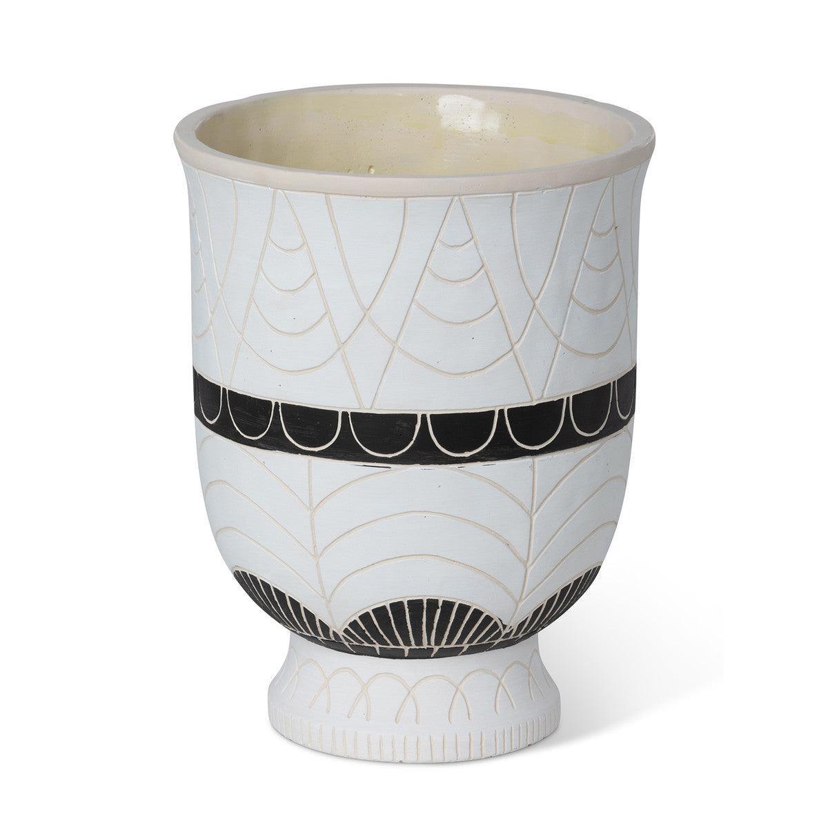 Del Sur Pattern Cement Pot, 9" - Signastyle Boutique