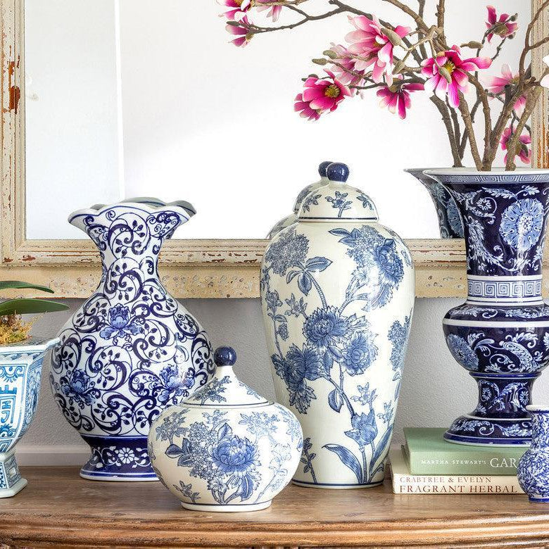 Porcelain Lidded Yoshino Jar - Signastyle Boutique