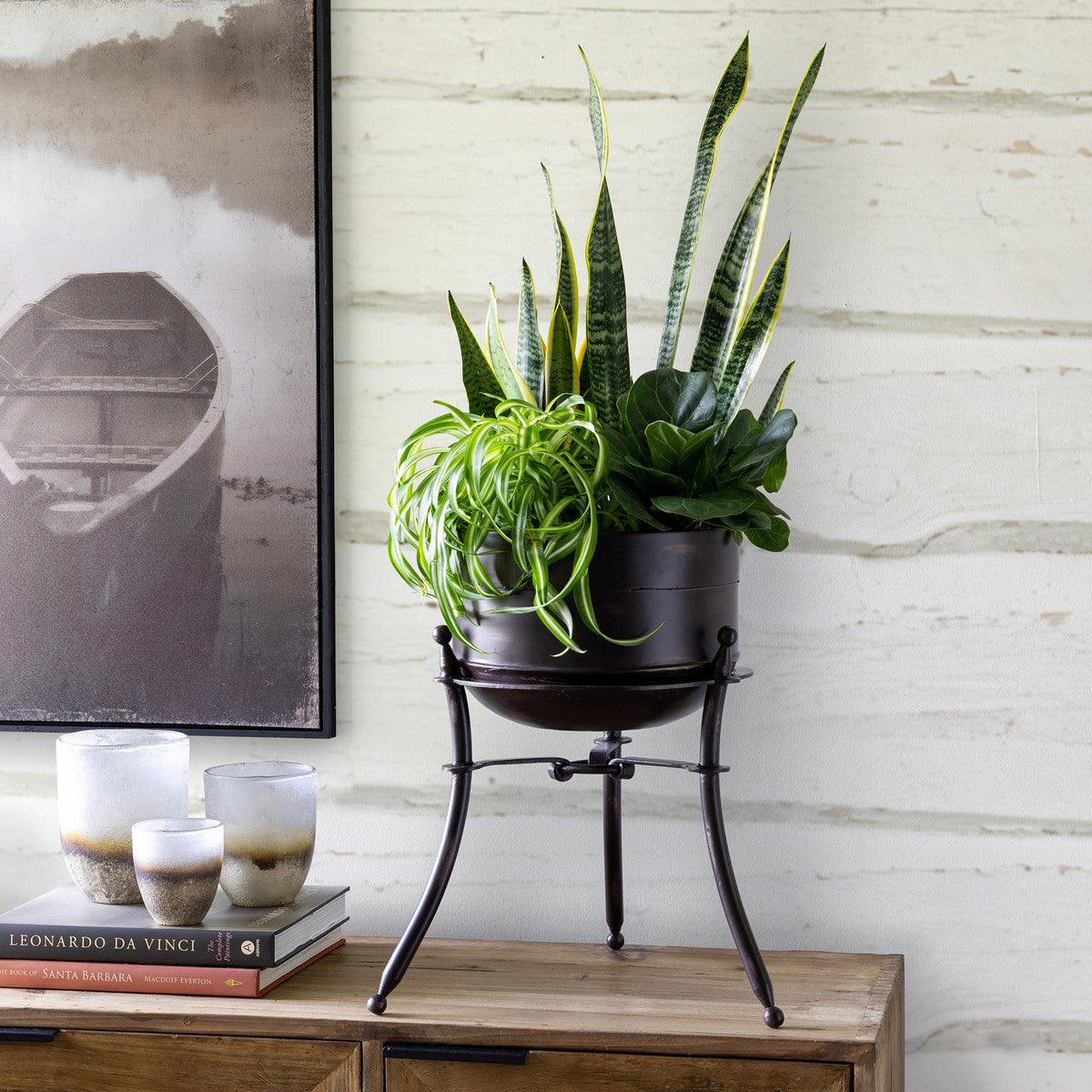 Portal Metal Stand and Pot, Short - Signastyle Boutique