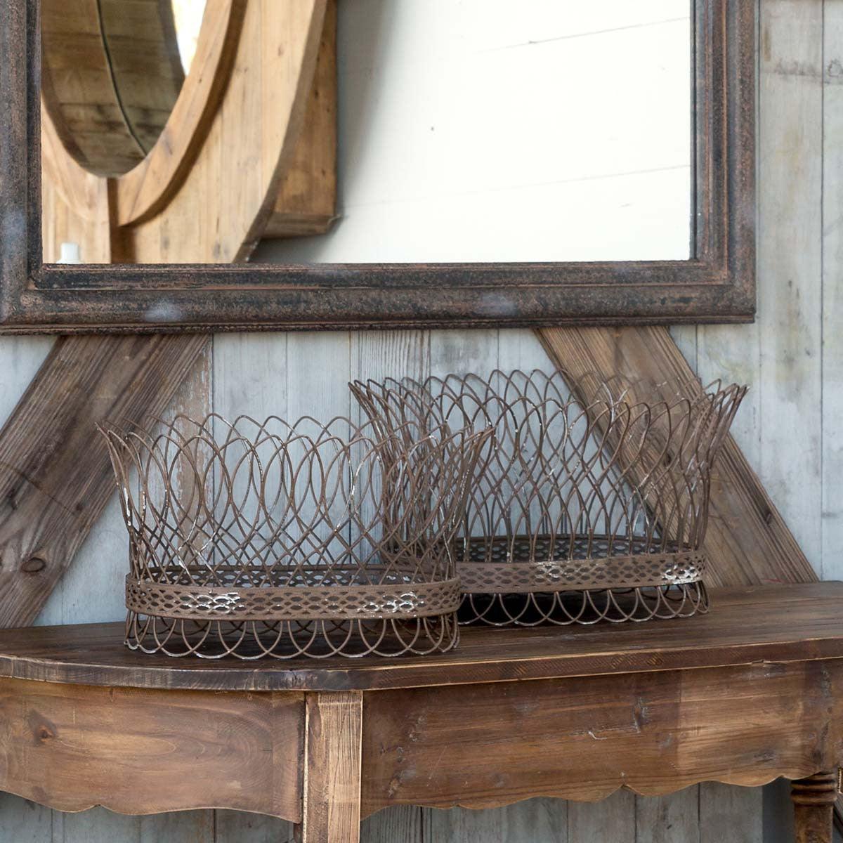 Nested French Wire Baskets, Set of 2 - Signastyle Boutique