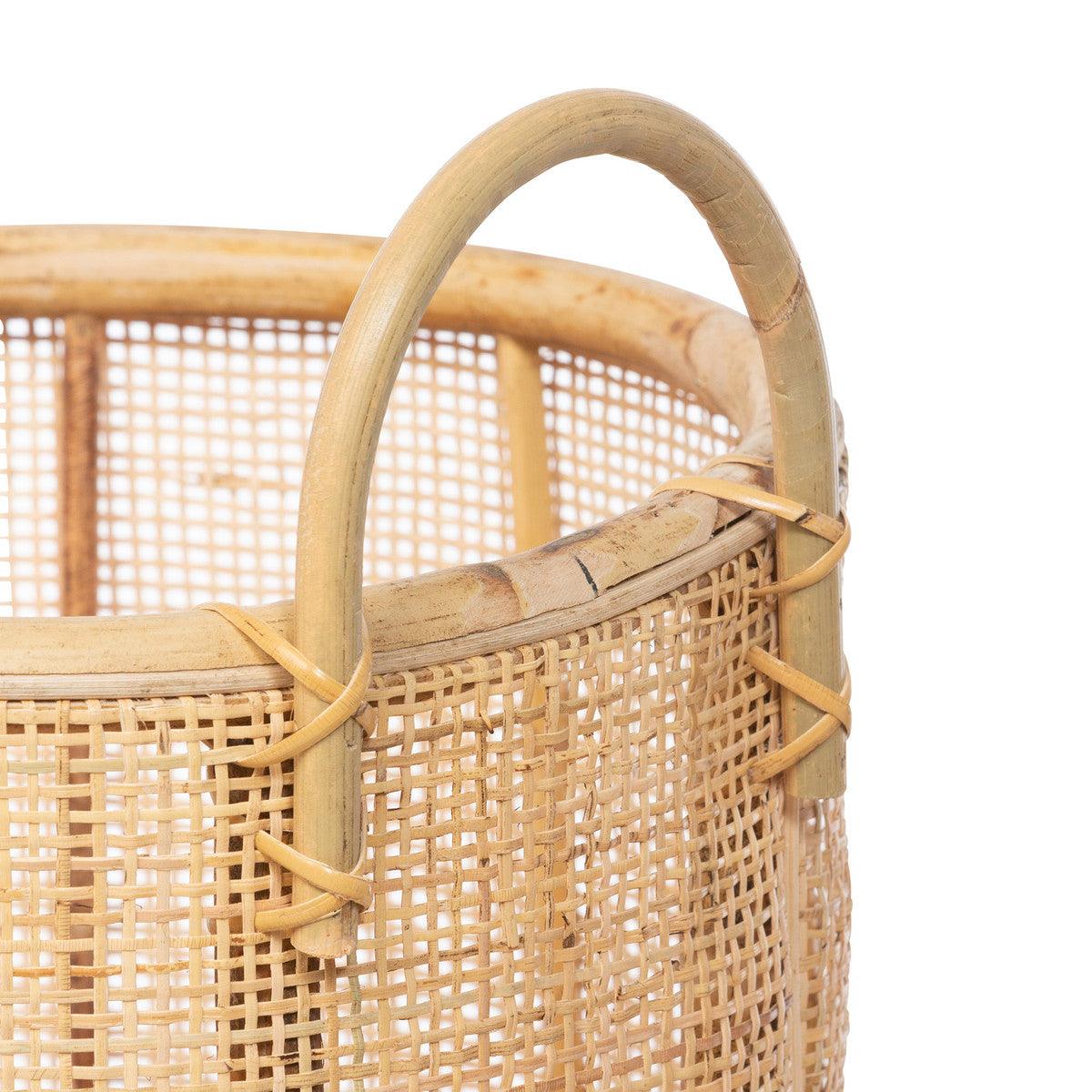 Woven Rattan Baskets with Handles, Set of 3 - Signastyle Boutique