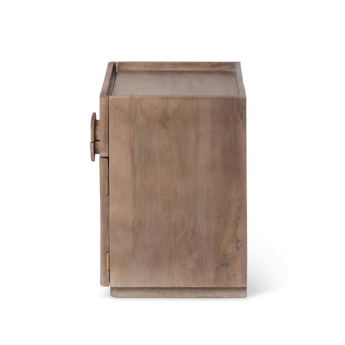 Rosette Hand Carved Wooden Side Table - Signastyle Boutique