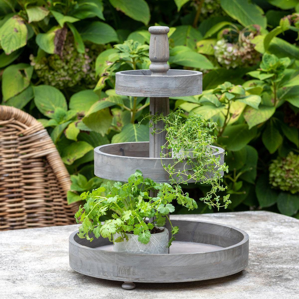 Wooden 3-Tiered Plant Stand - Signastyle Boutique