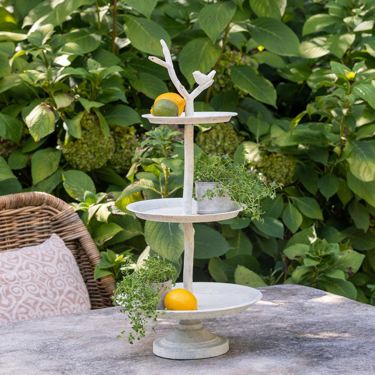 Garden Bird Iron Tiered Plant Stand - Signastyle Boutique