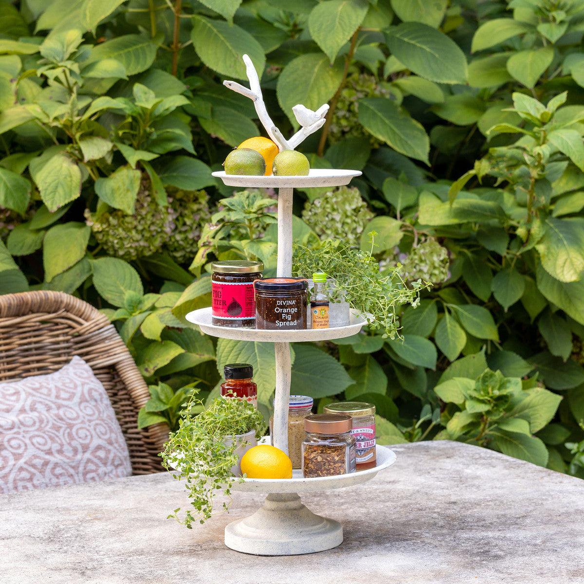 Garden Bird Iron Tiered Plant Stand - Signastyle Boutique