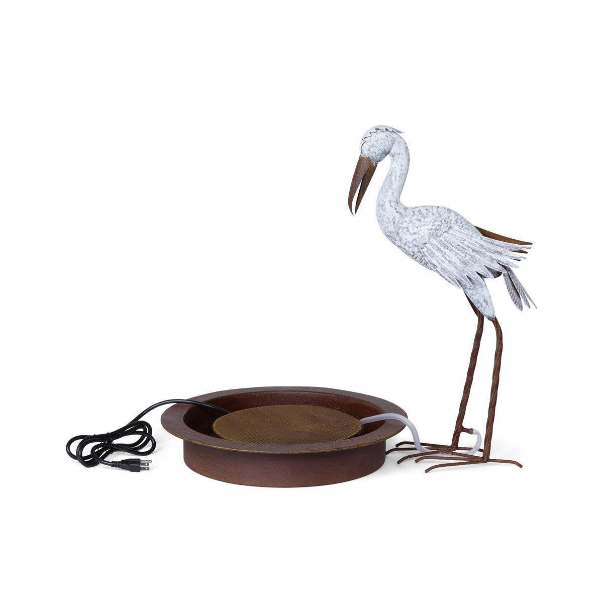 Great Egret Garden Fountain - Signastyle Boutique
