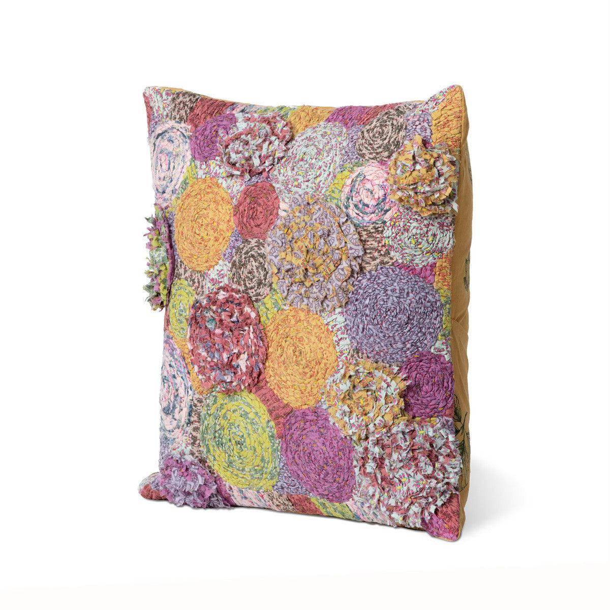 Handstitched Flower Burst Pattern Pillow - Signastyle Boutique