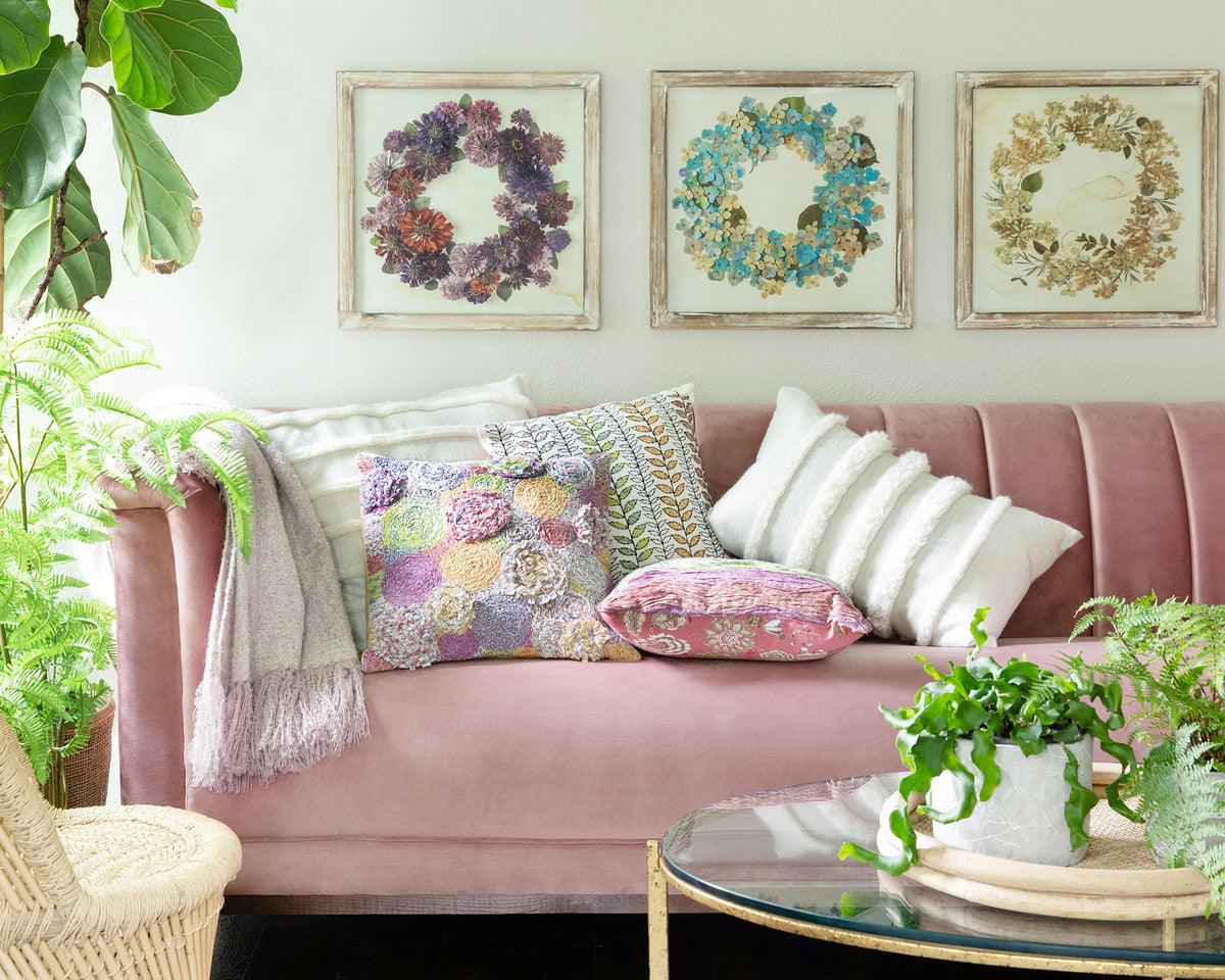 Handstitched Wave Pattern Pillow - Signastyle Boutique