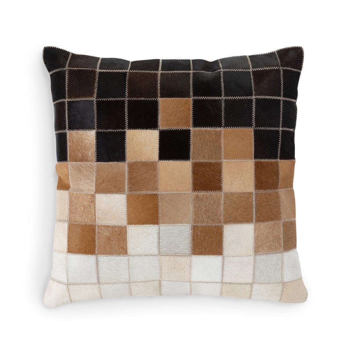 Hair-On Hide Leather Patchwork Pillow - Signastyle Boutique