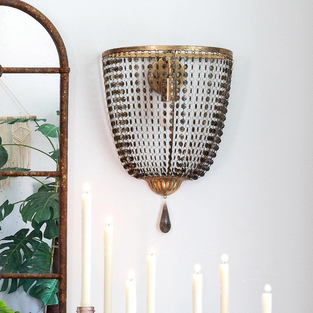 Zelda Beaded Wall Sconce - Signastyle Boutique