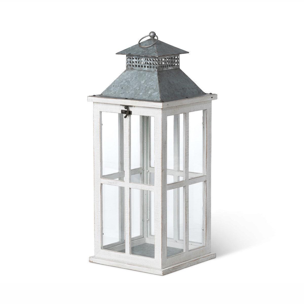 Coastal Whitewash Lantern, Medium - Signastyle Boutique