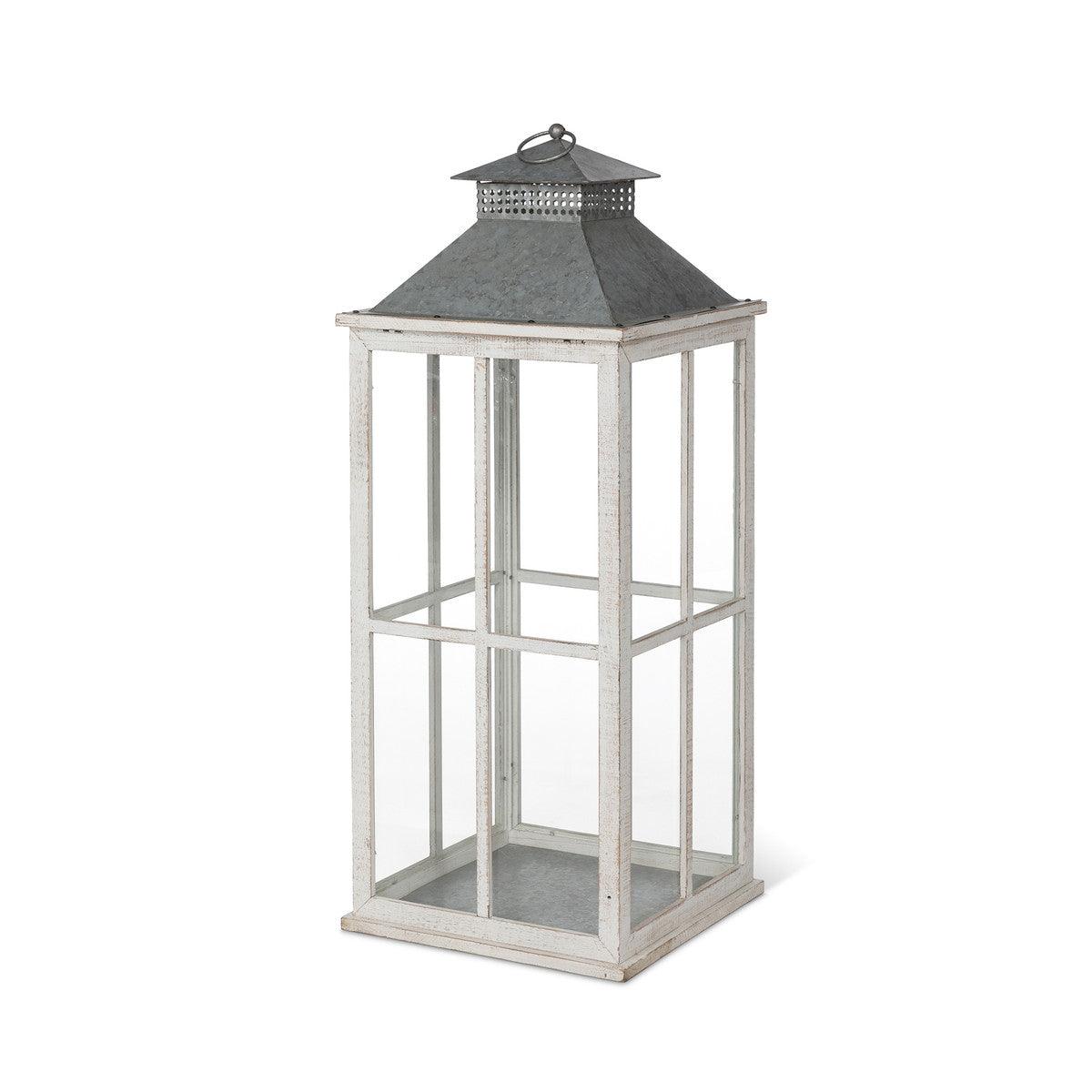 Coastal Whitewash Lantern, Large - Signastyle Boutique