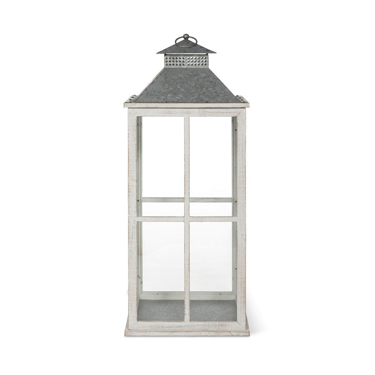 Coastal Whitewash Lantern, Large - Signastyle Boutique