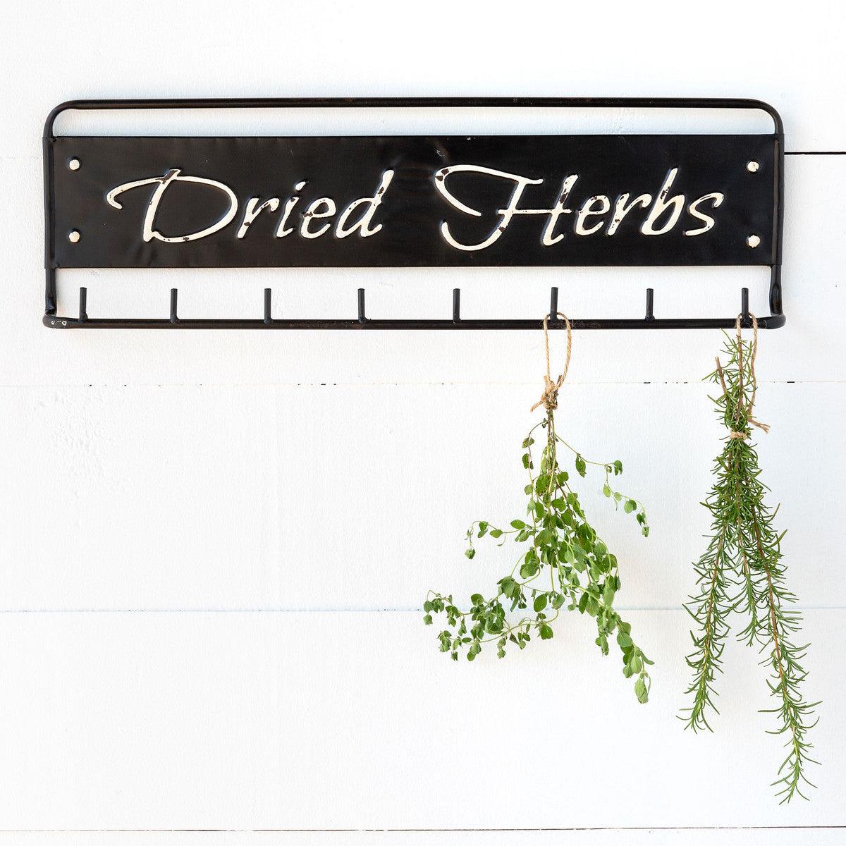 "Dried Herbs" Metal Hanging Rack-Wall décor-Rustic Barn Boutique