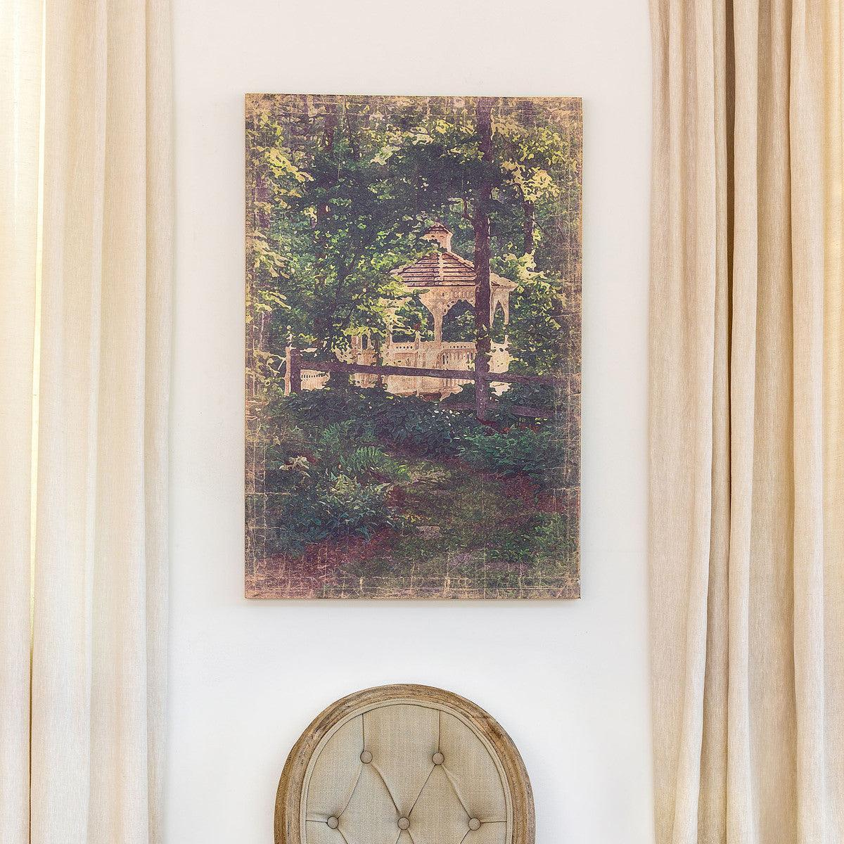 Secret Garden Gazebo Print on Canvas - Signastyle Boutique