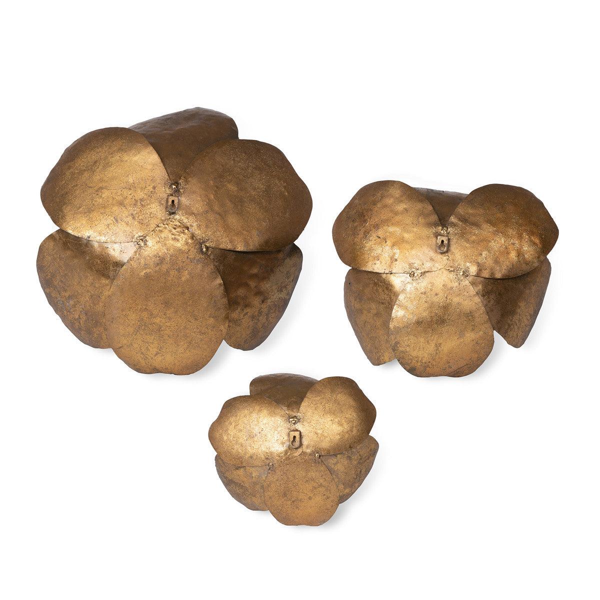 Antique Bronze Magnolia Wall Flowers, Set of 3 - Signastyle Boutique