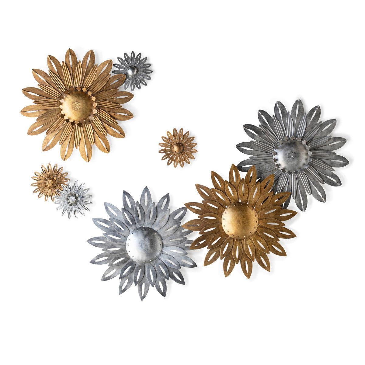 Aged Nickel Wall Sunflower, Large - Signastyle Boutique