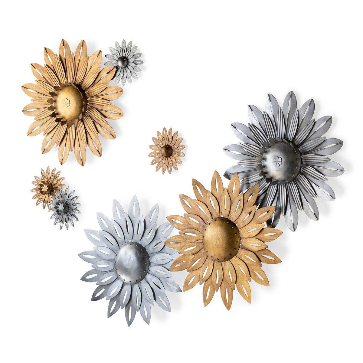 Aged Nickel Wall Sunflower, Large - Signastyle Boutique