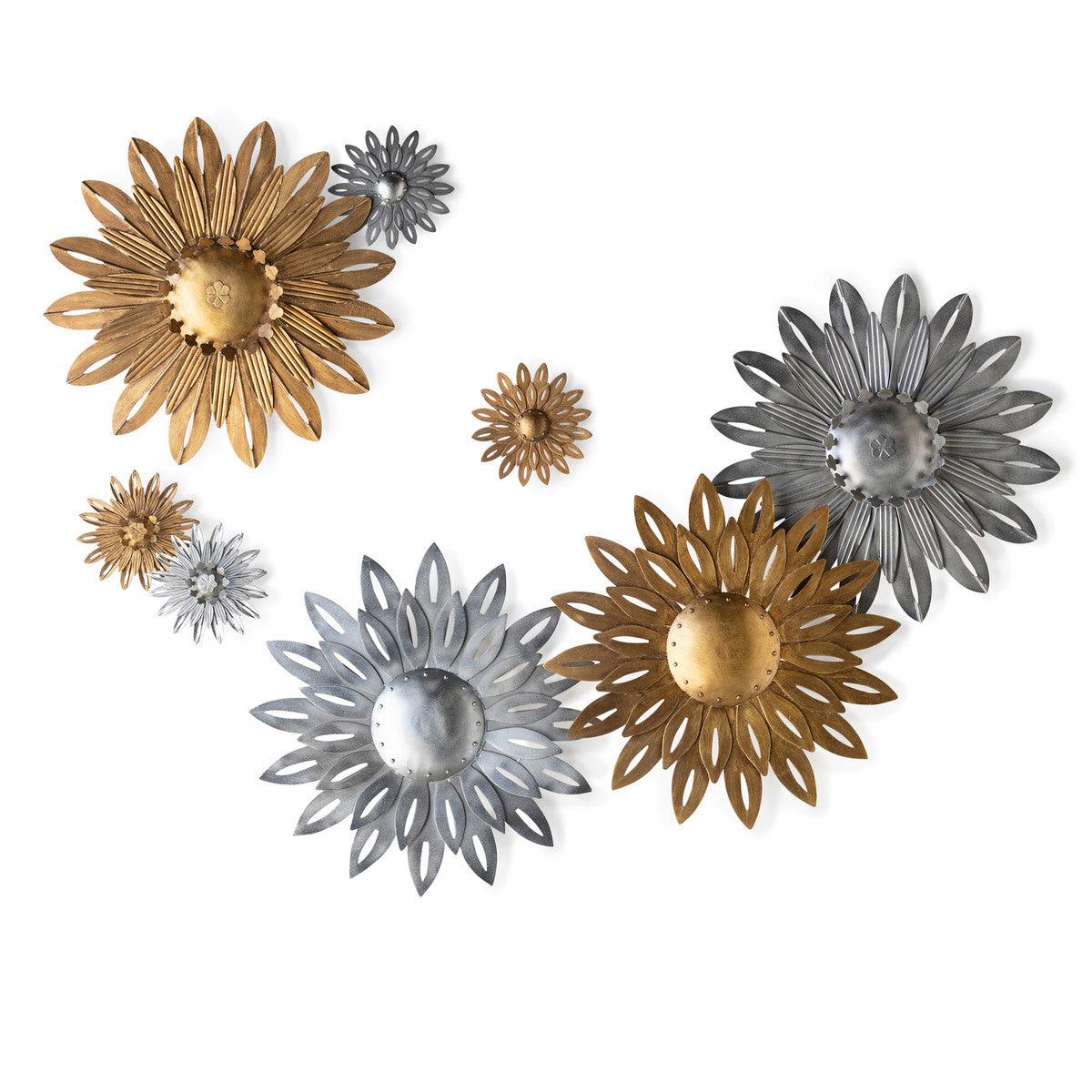 Aged Nickel Wall Dahlia, Small - Signastyle Boutique