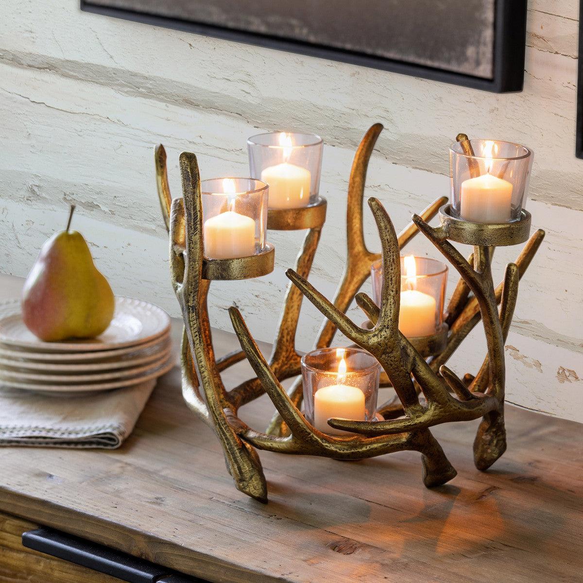 Antler Cast Aluminum Centerpiece x 5 - Signastyle Boutique
