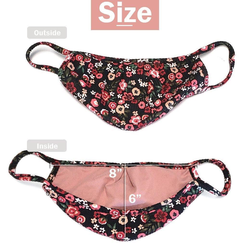 Reusable Washable Face Mouth Protection - BLACK FLORAL - Signastyle Boutique