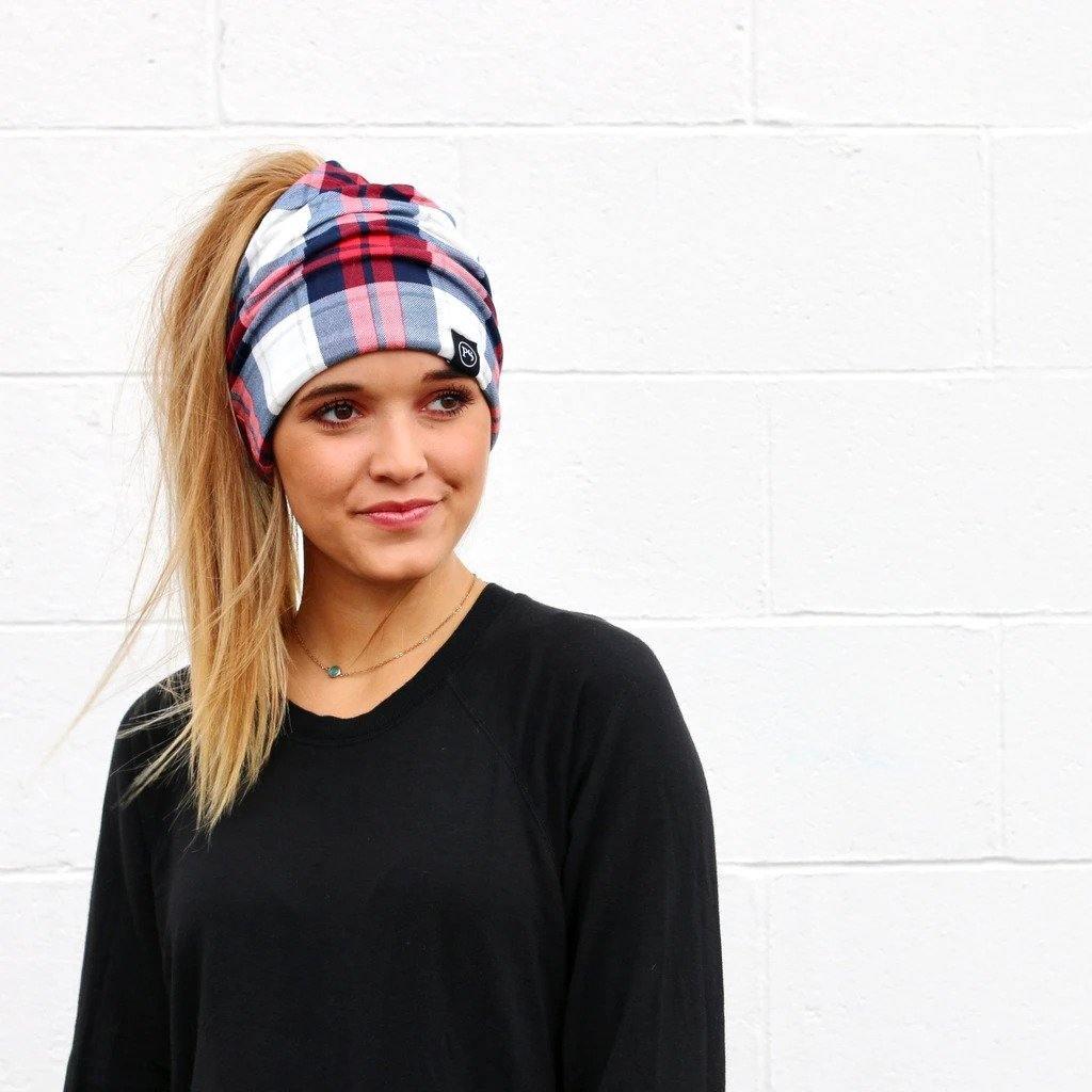 Plaid Multi Function Beanie - Signastyle Boutique
