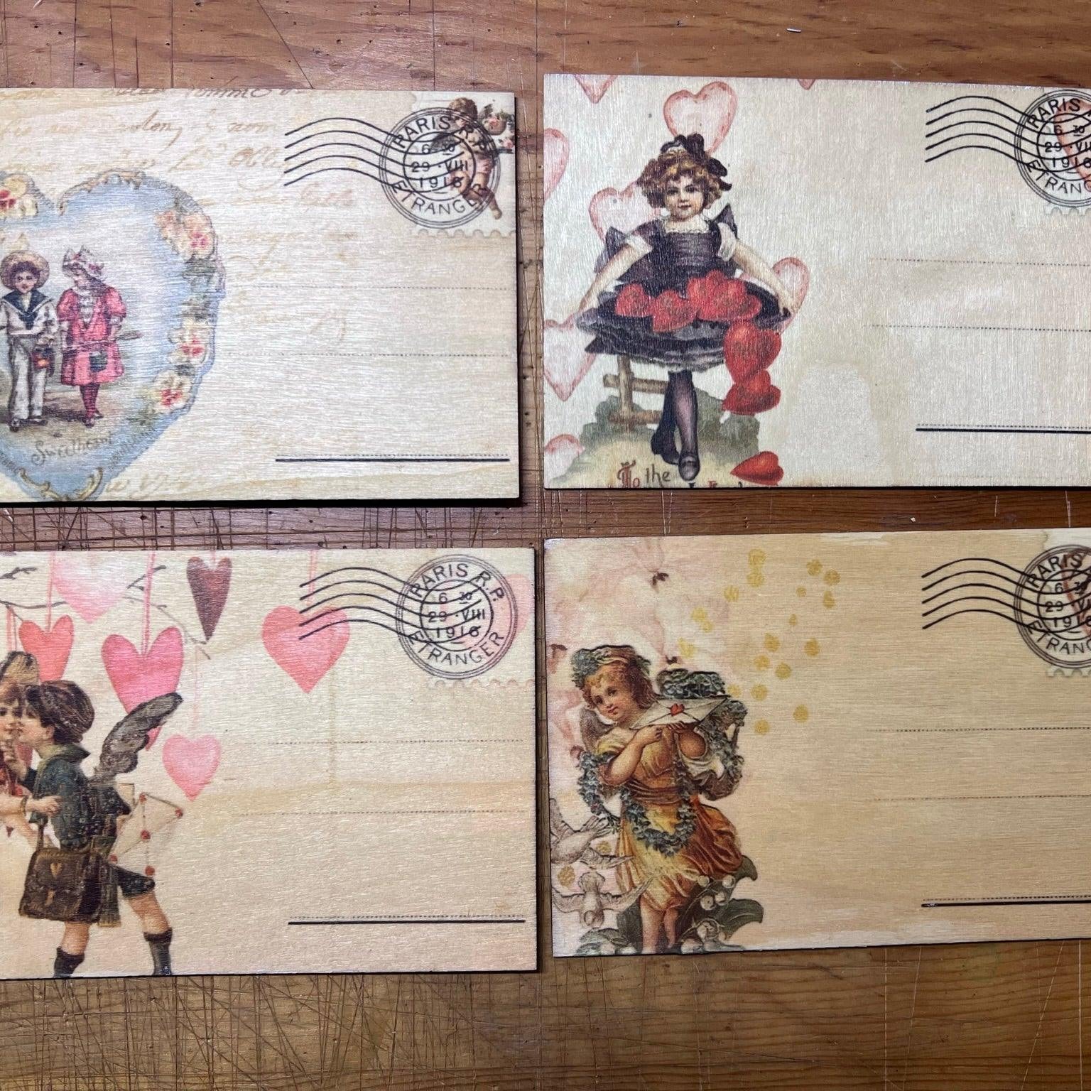 Valentine's Day Wood Postcards - Signastyle Boutique