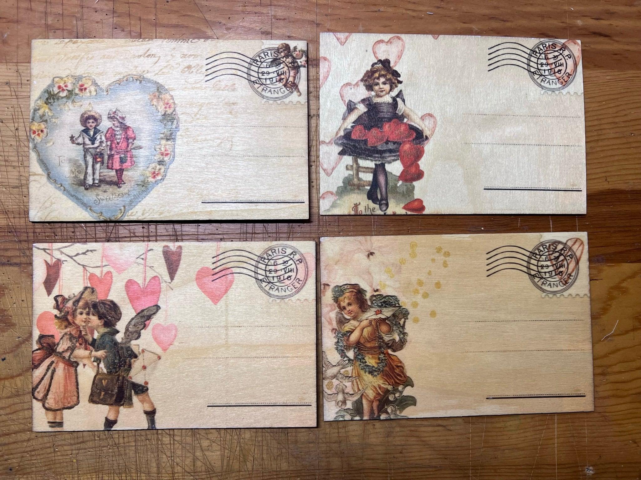 Valentine's Day Wood Postcards - Signastyle Boutique