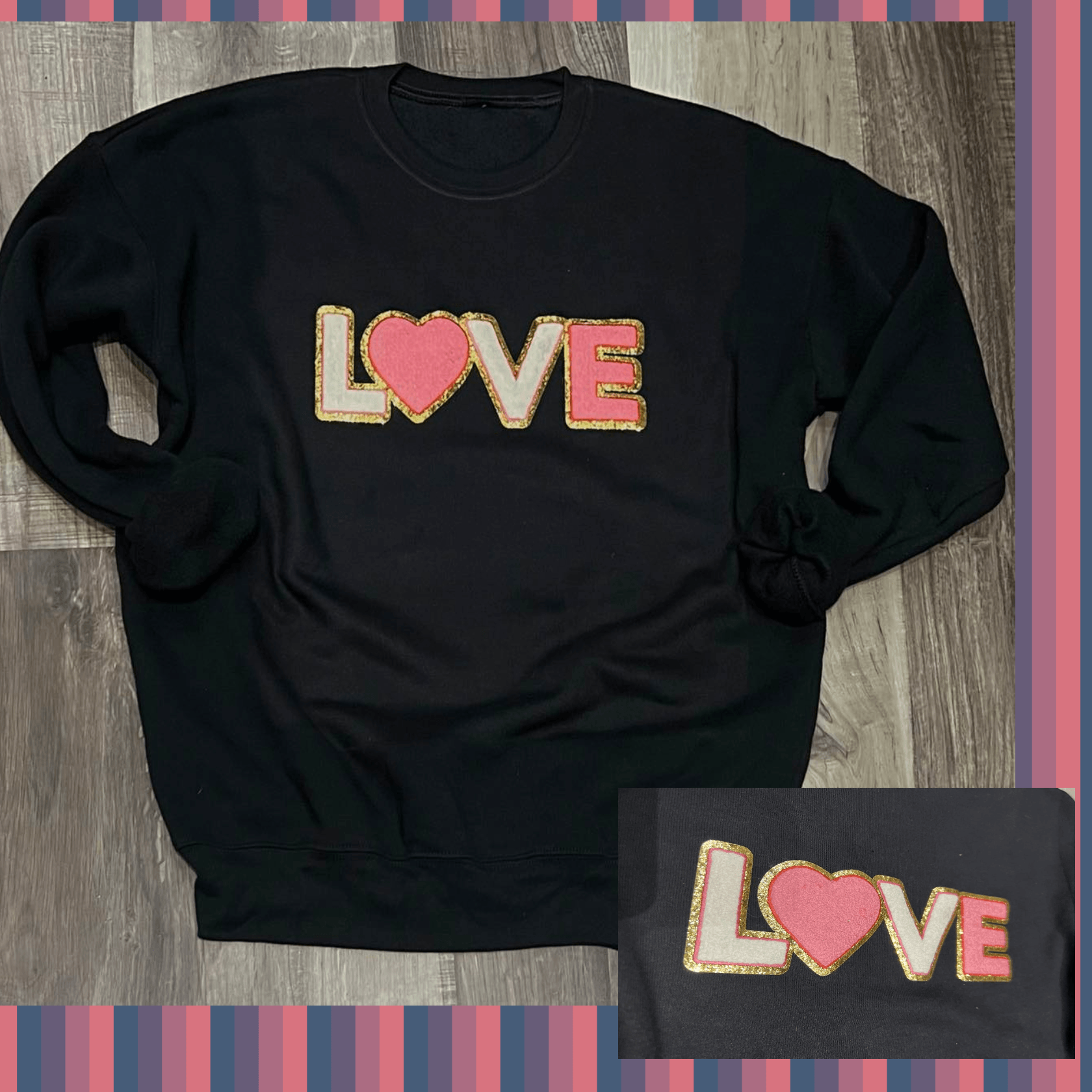 LOVE Chenille Patch Sweatshirt - Signastyle Boutique