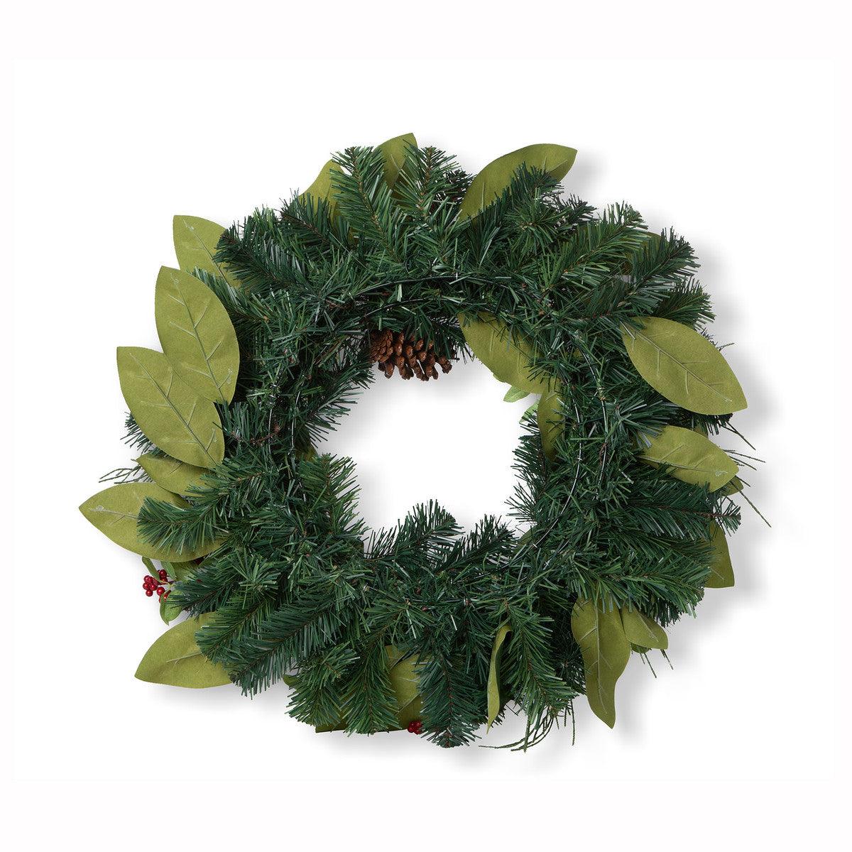 Magnolia Leaf and Winter Foliage Wreath - Signastyle Boutique