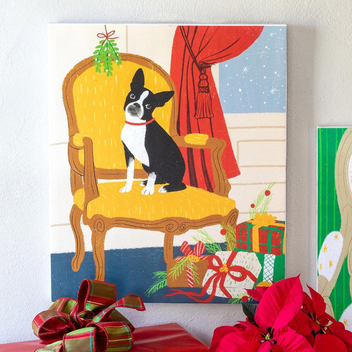 Noelle the French Bulldog on Chair Canvas Print - Signastyle Boutique