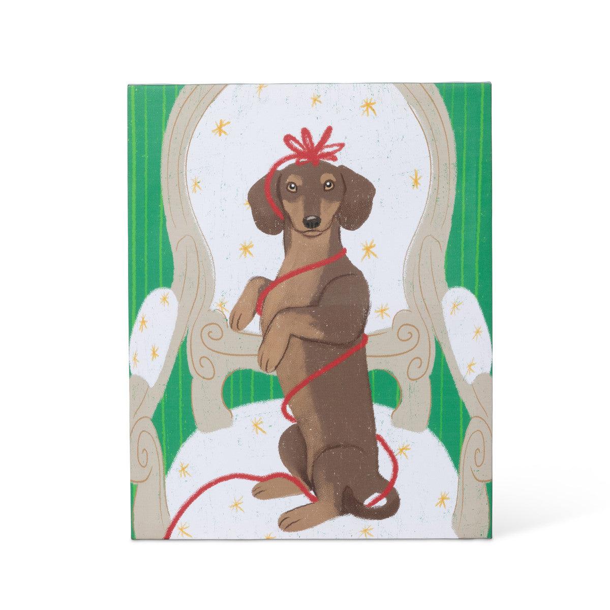 Holiday Dachshund Canvas Print - Signastyle Boutique