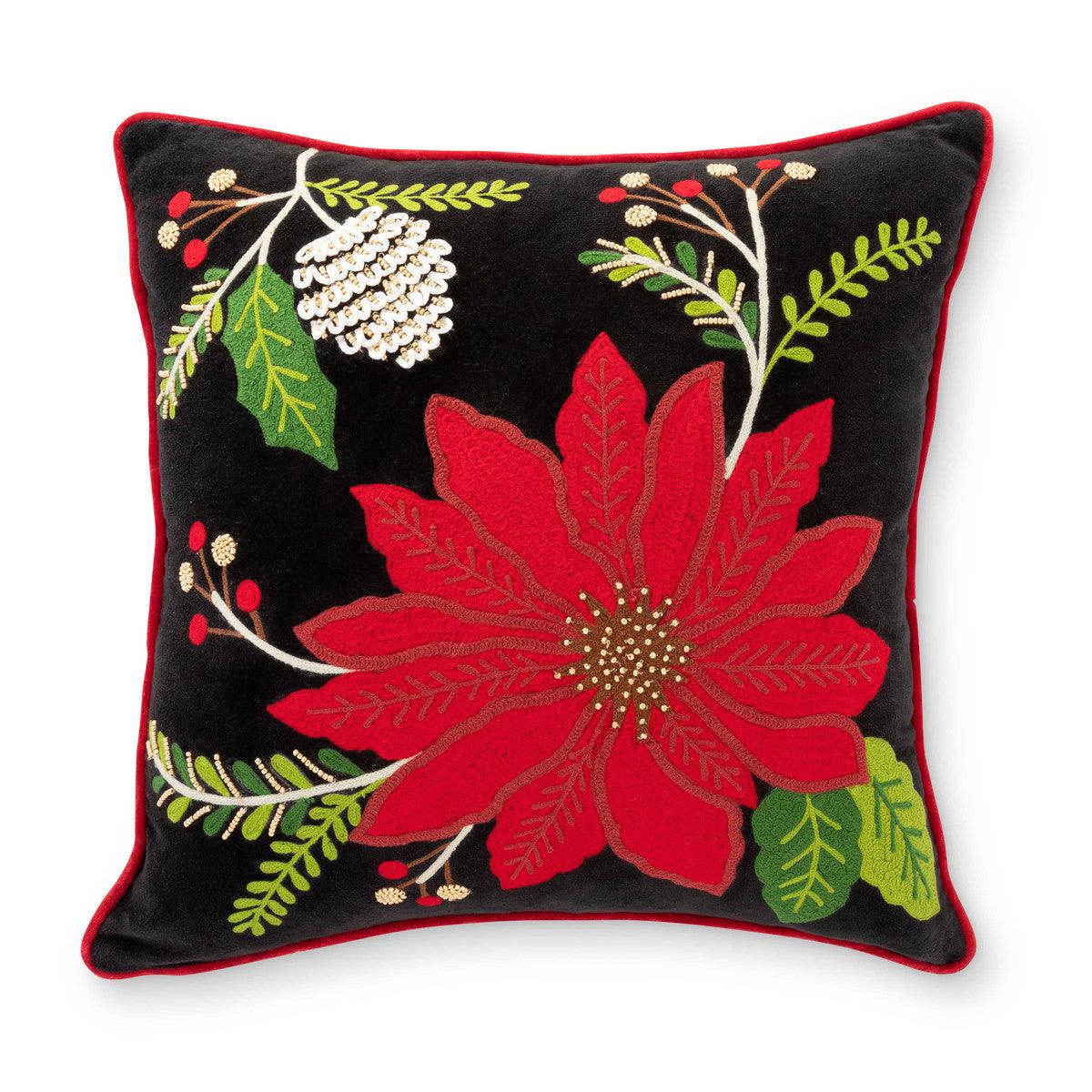 Poinsettia Pillow - Signastyle Boutique