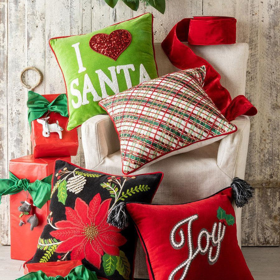 Holly Joy Velvet Pillow - Signastyle Boutique