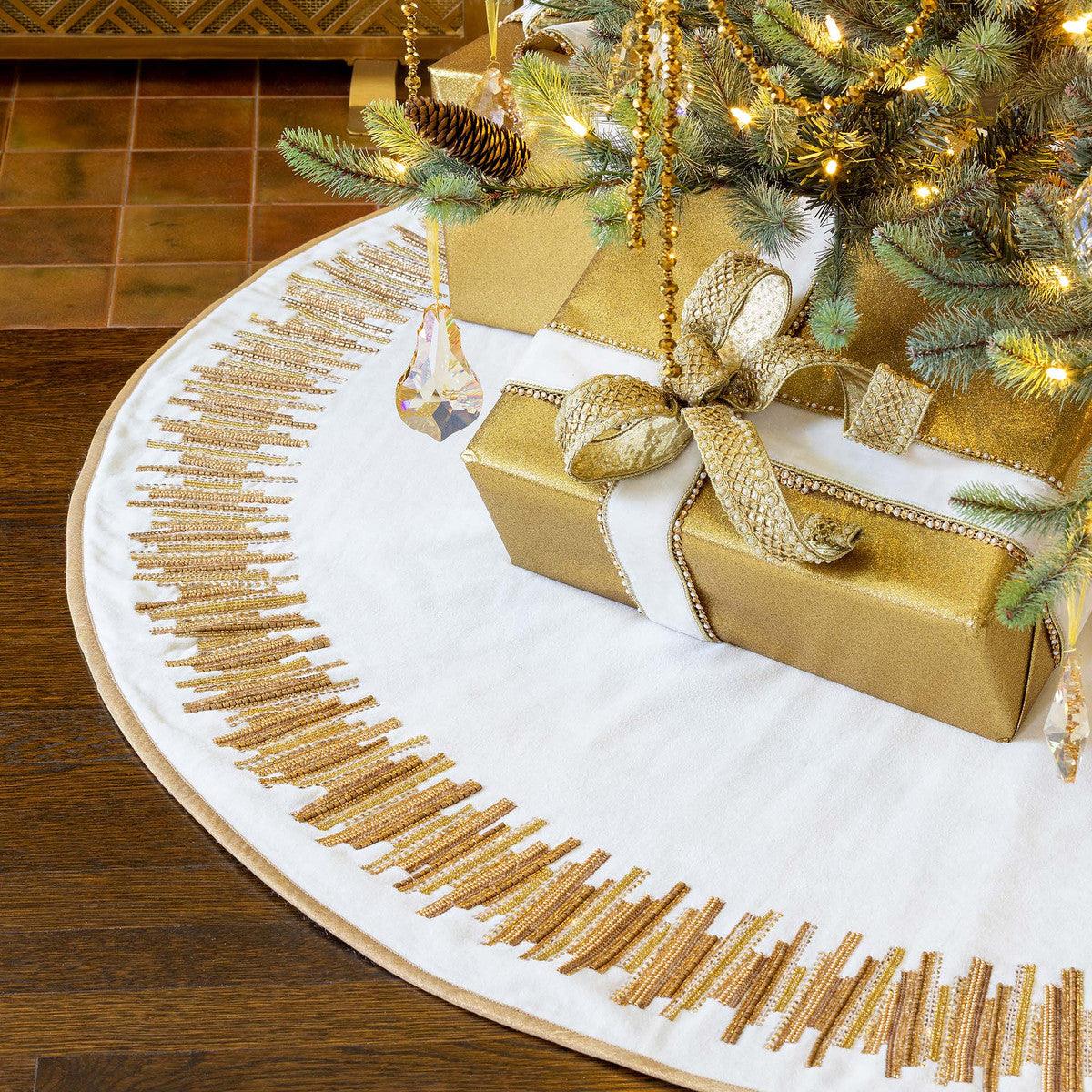 Golden Splendor Velvet Tree Skirt - Signastyle Boutique