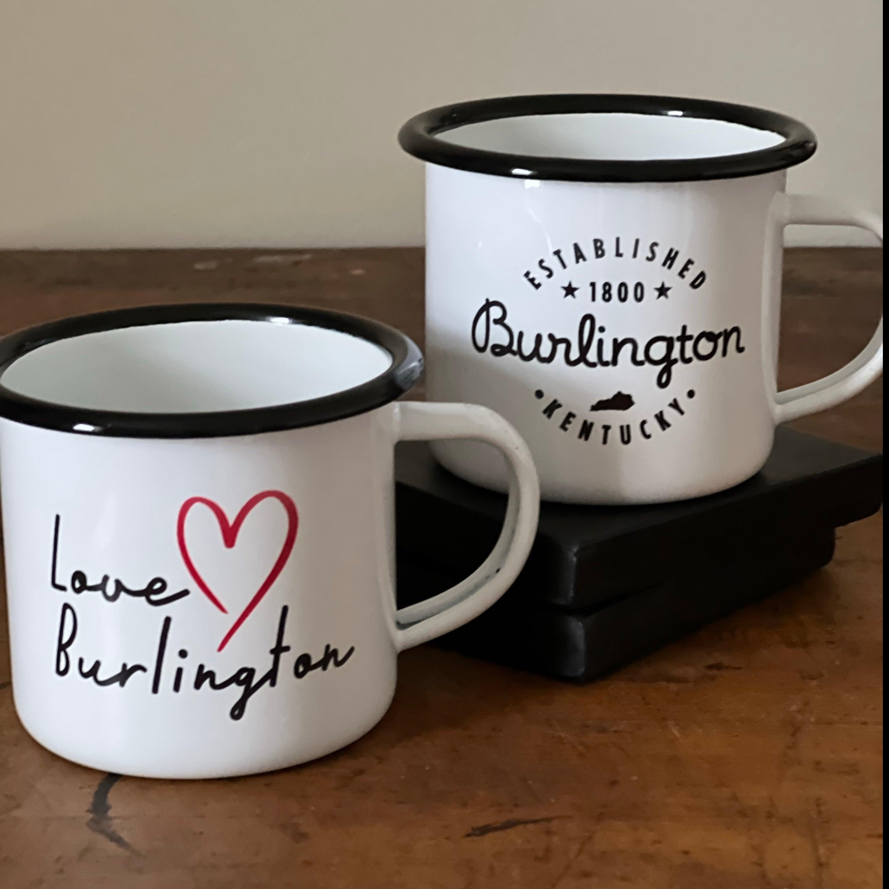 Burlington, KY Enamelware Camper 12oz. Mug - Signastyle Boutique