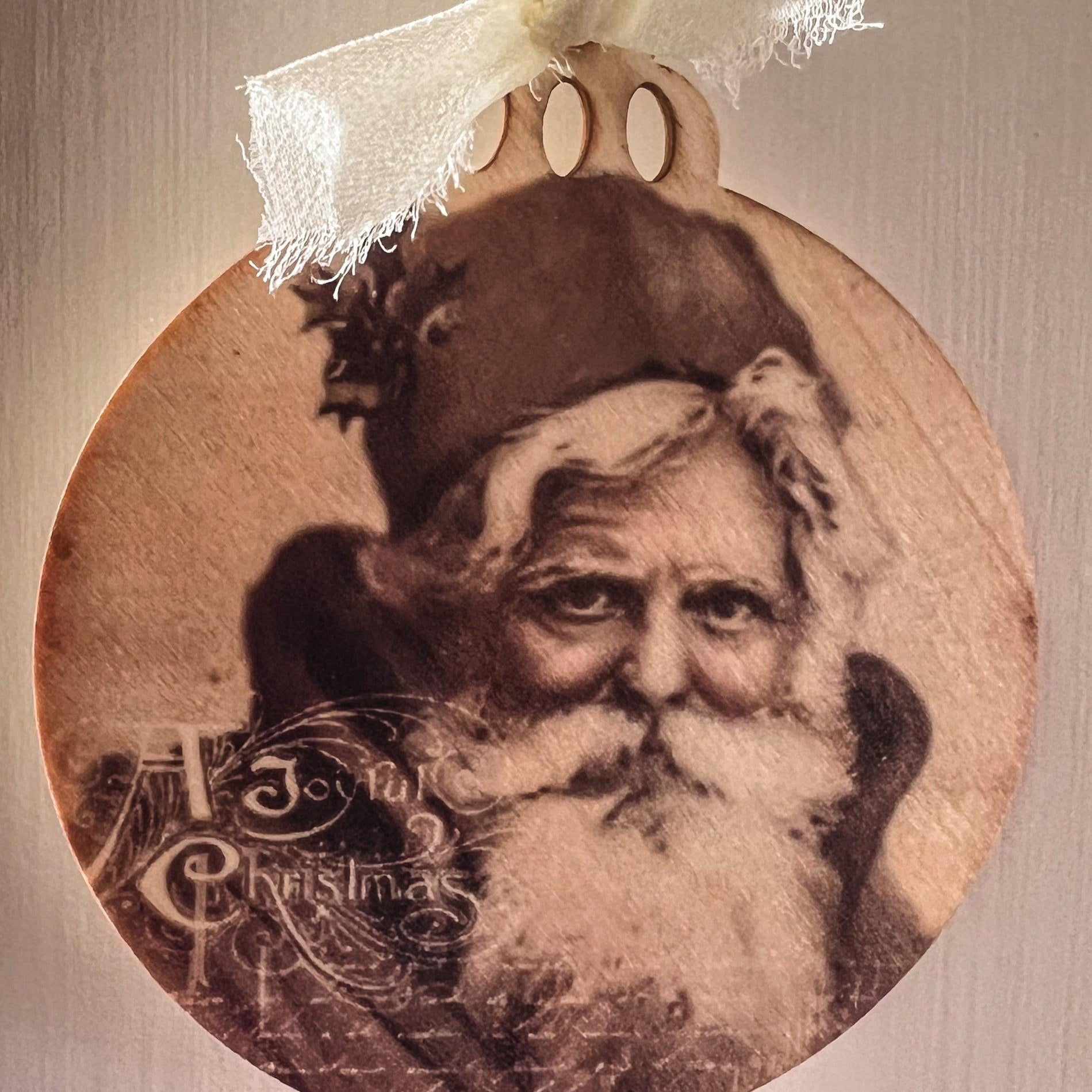 Vintage Santa Wood Ornament - Signastyle Boutique