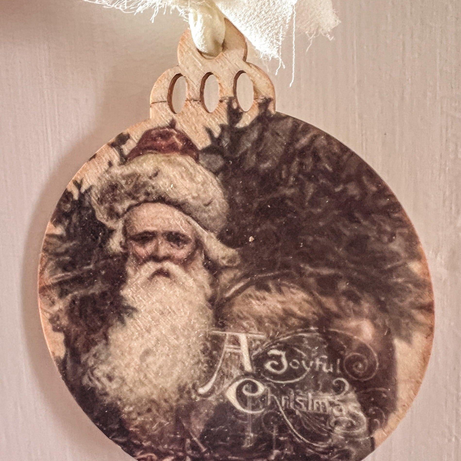Vintage Santa Wood Ornament - Signastyle Boutique