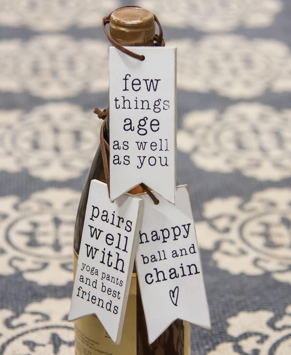 Yoga Pants and Best Friends Wine Tag, Set/3 - Signastyle Boutique