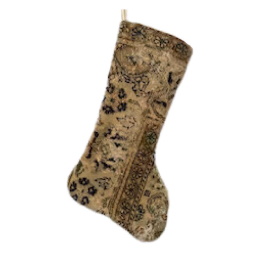 Christmas Stocking Made from Vintage Turkish Rugs - Signastyle Boutique