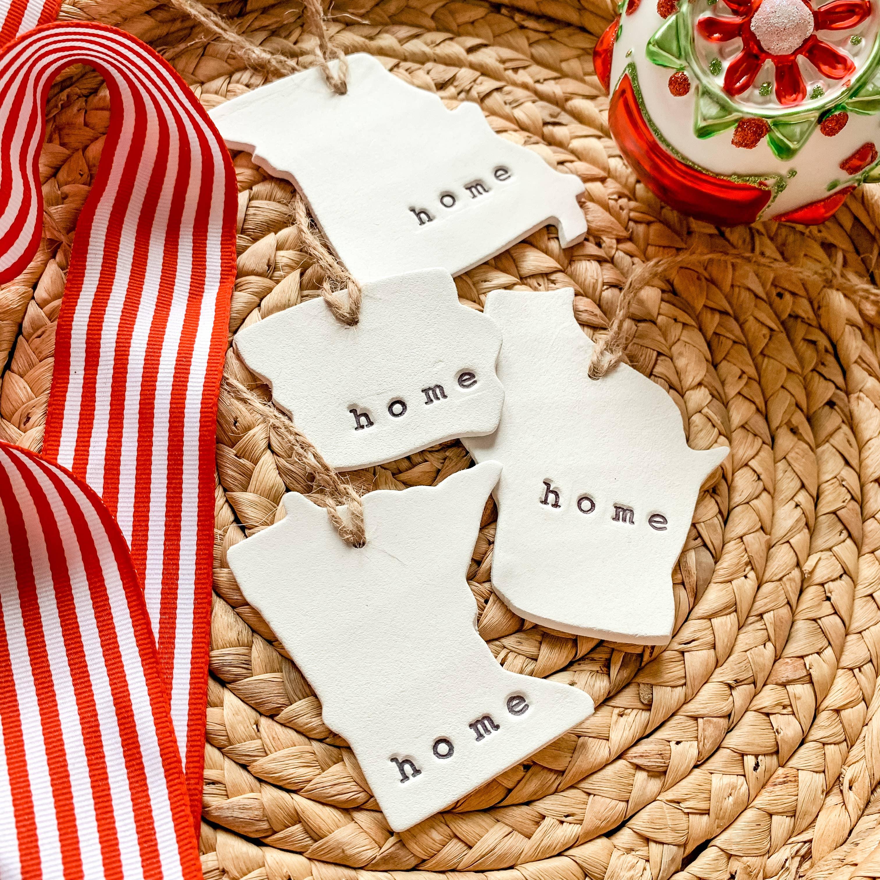 Hand Stamped Clay State Ornament: Kentucky - Signastyle Boutique