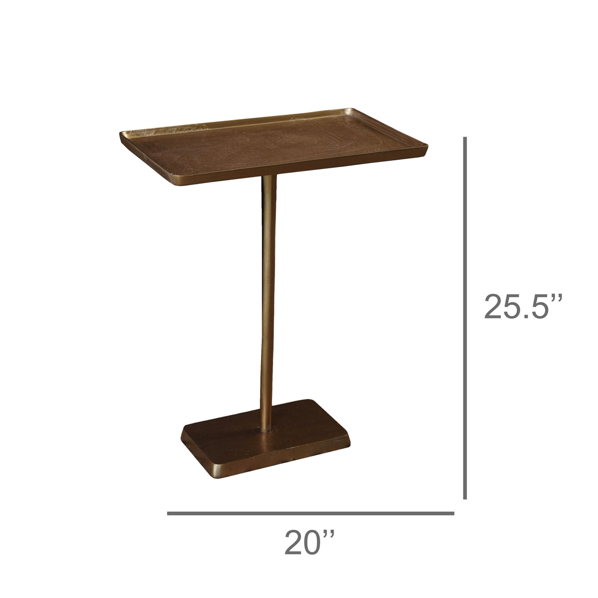 Buren Side Table, Brass