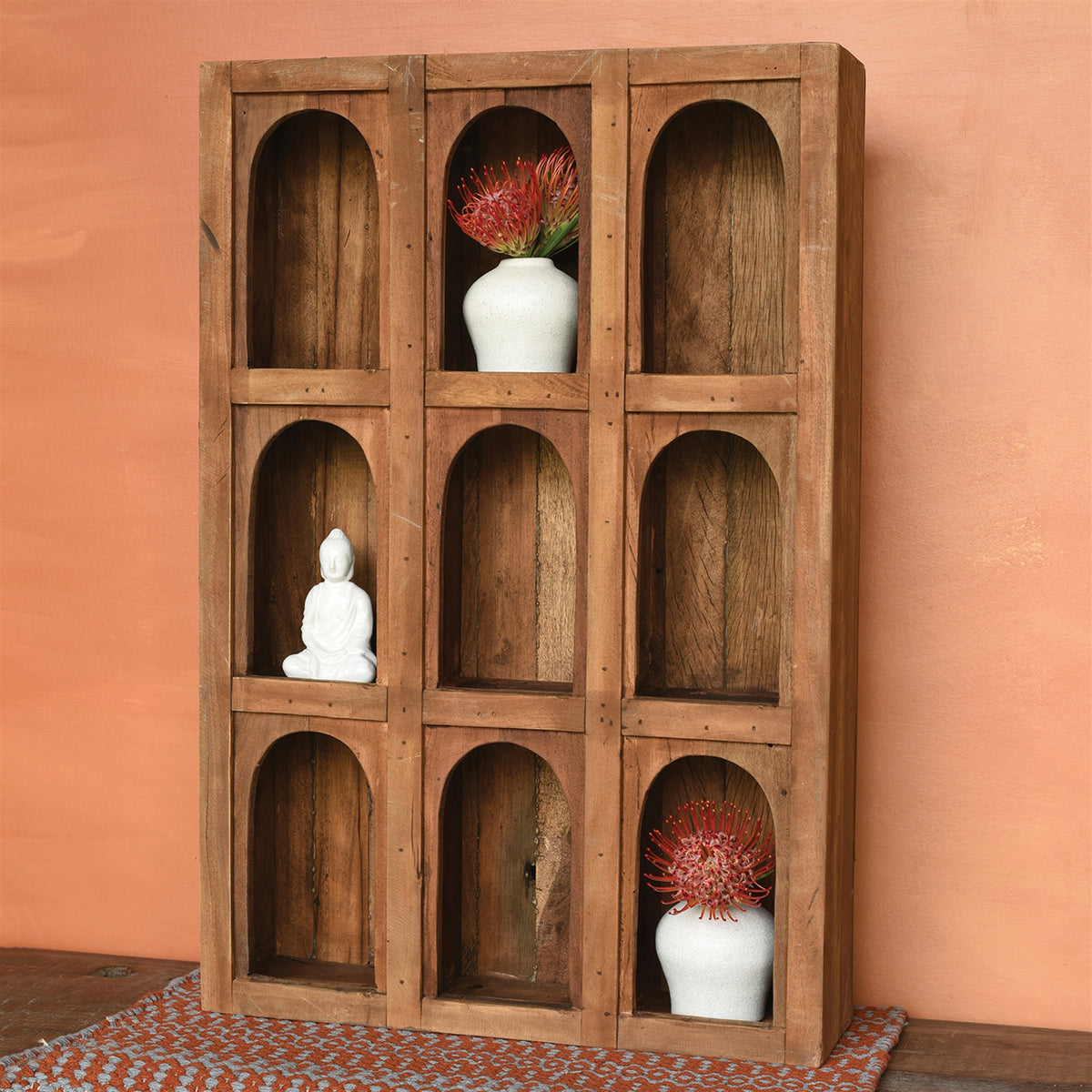 Soledad Nine Arch Display Case, Wood