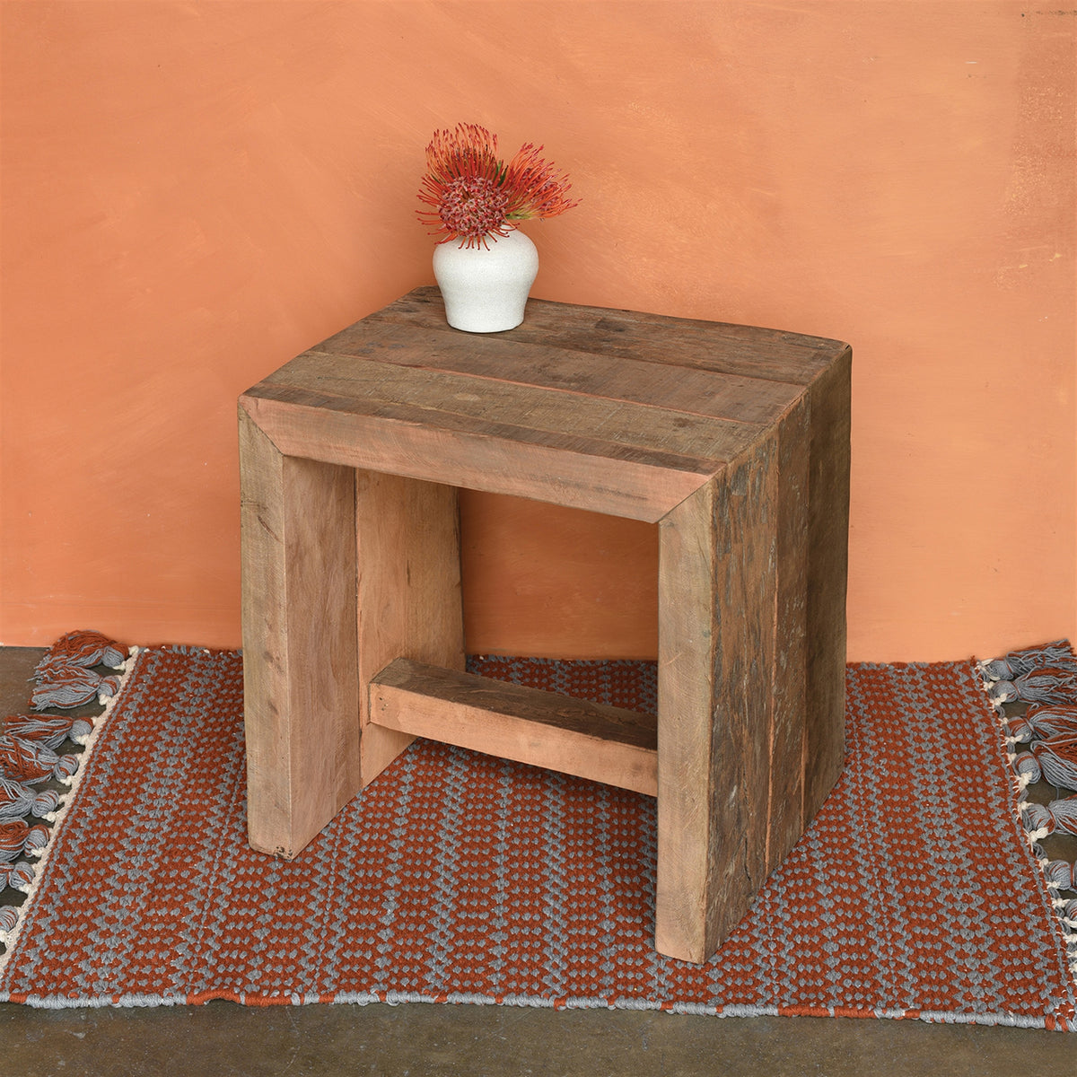 Arcadia Stool, Reclaimed Wood