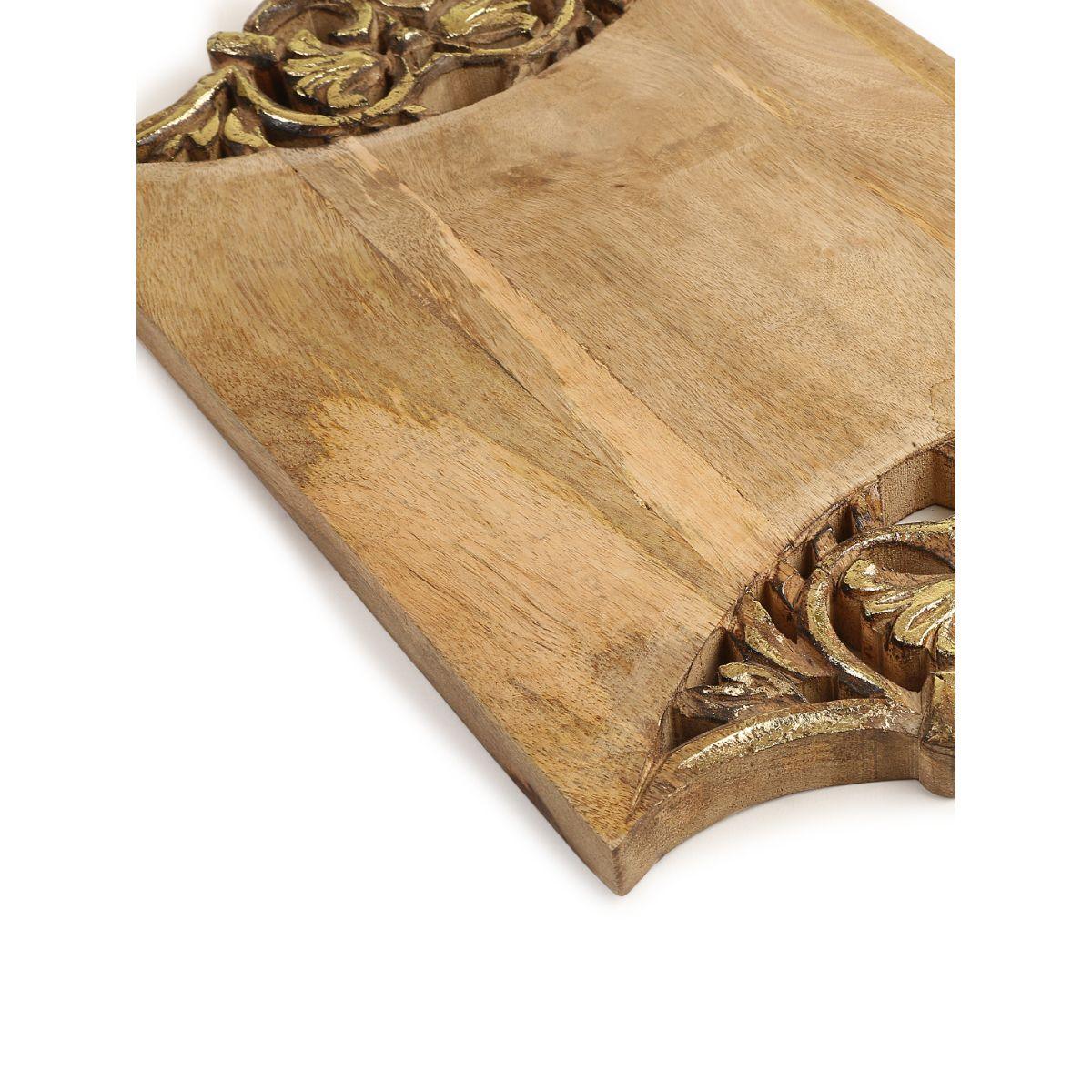 Antique Gold Foiled Hand Carved Cheese Chopping Board - Signastyle Boutique