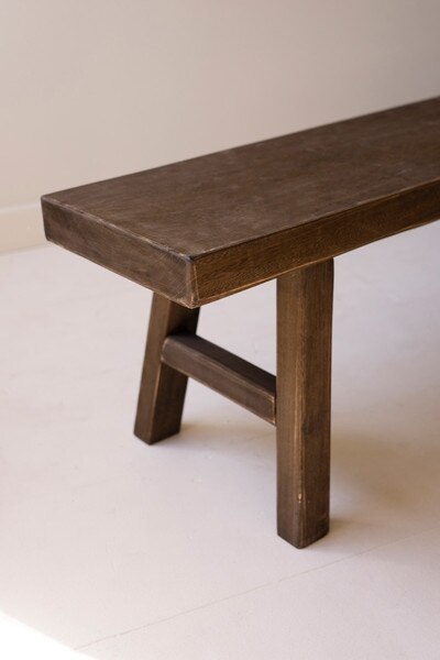 Wood Bench Dark Brown