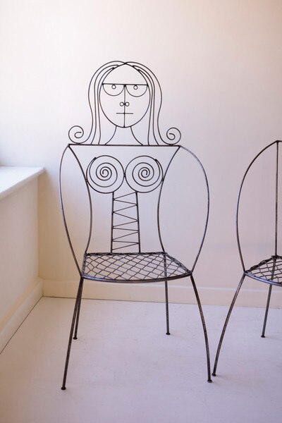 Set Of Two Iron Man And Woman Chairs