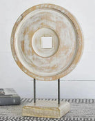 Medium Round Wood Table Decor - Signastyle Boutique