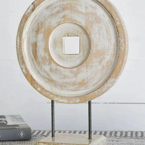 Large Round Wood Table Decor - Signastyle Boutique